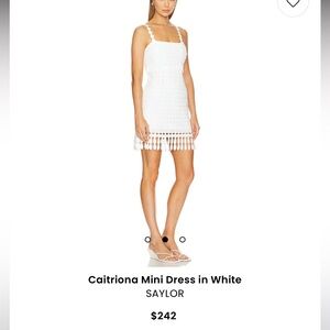 NWT Caitriona SAYLOR mini white dress size small